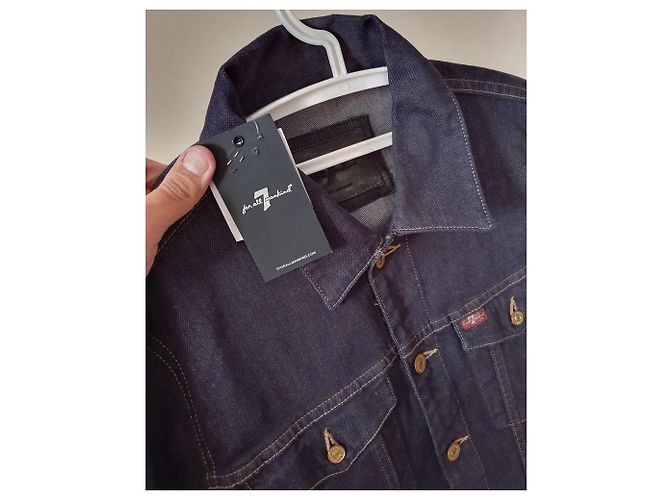 7 For All Mankind Chaqueta de mezclilla azul Azul marino - vista 4