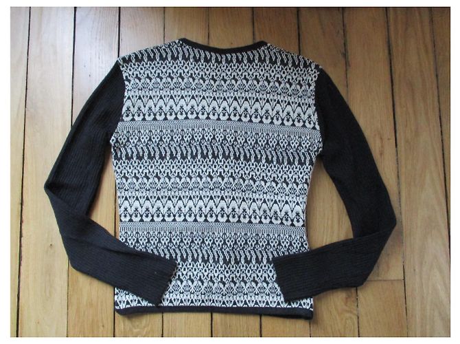 Pierre Cardin Cardin, Jacquardweste N / B, Taille 36. Schwarz - Ansicht 3
