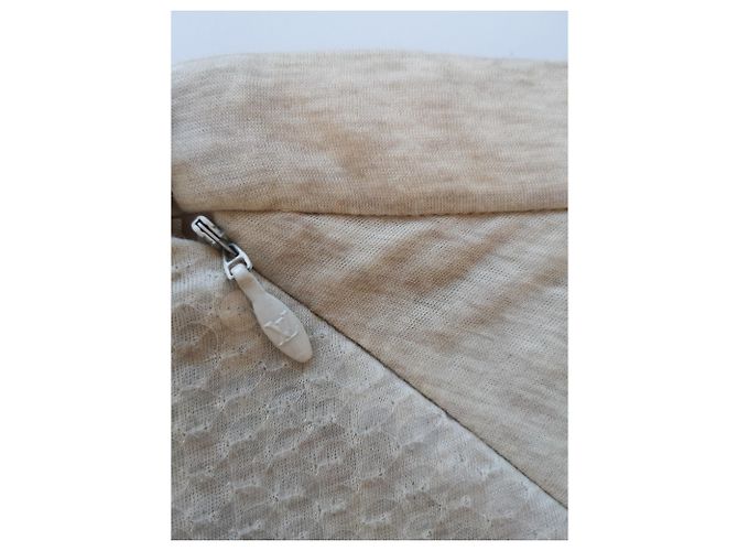 Montsouris Falda Louis Vuitton de lentejuelas beige de algodón talla 36 - vista 3