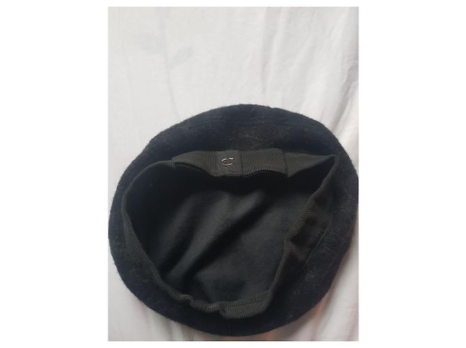Boina Chanel Negro Gris antracita - vista 3