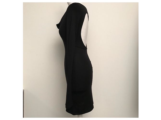 Abito nero Pierre Balmain in lana e modal - vista 2