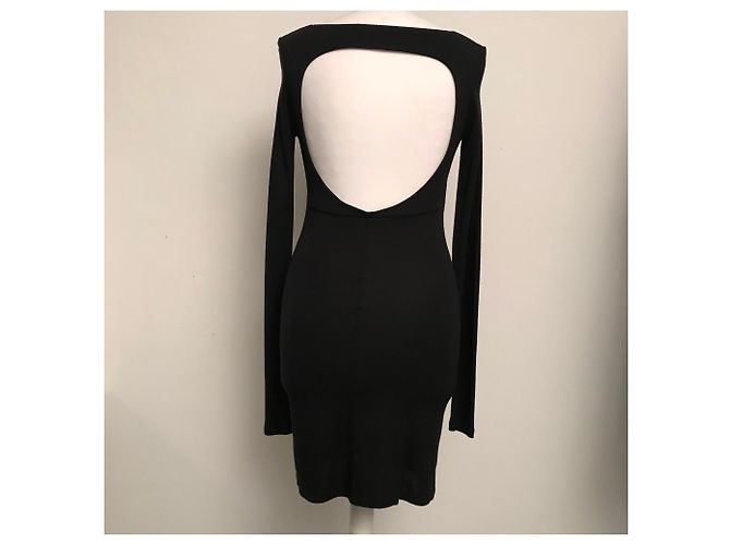 Abito nero Pierre Balmain in lana e modal - vista 3