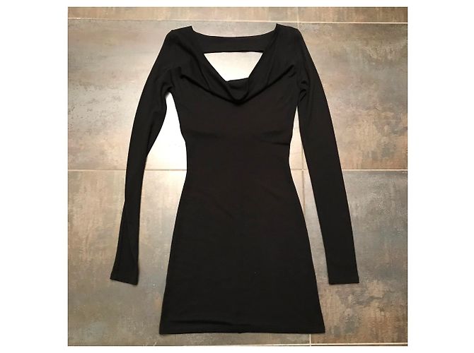 Abito nero Pierre Balmain in lana e modal - vista 4