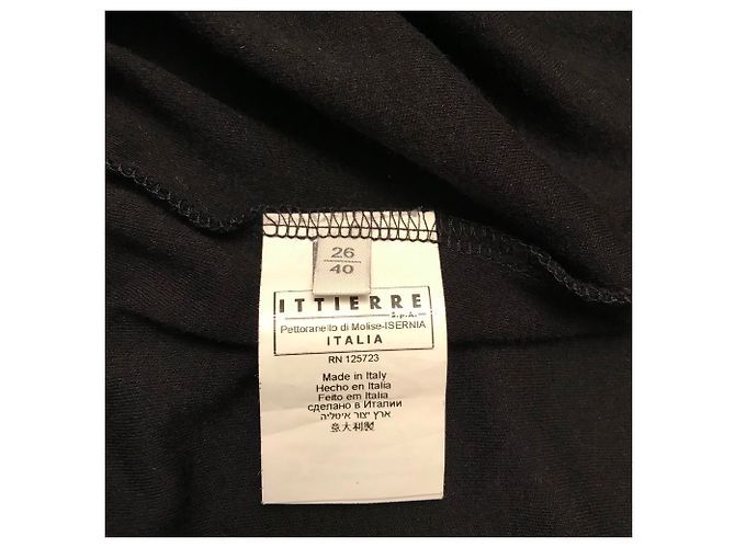 Abito nero Pierre Balmain in lana e modal - vista 7