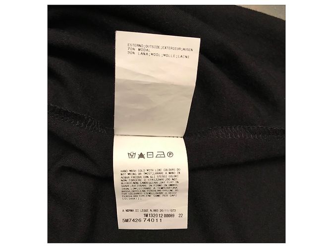 Abito nero Pierre Balmain in lana e modal - vista 8