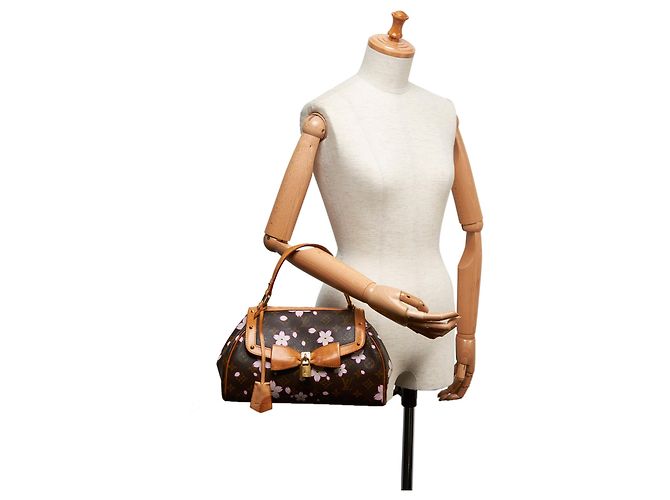 Bolso retro Louis Vuitton Brown Monogram Murakami Cherry Blossom Sac Retro Castaño Multicolor - vista 9