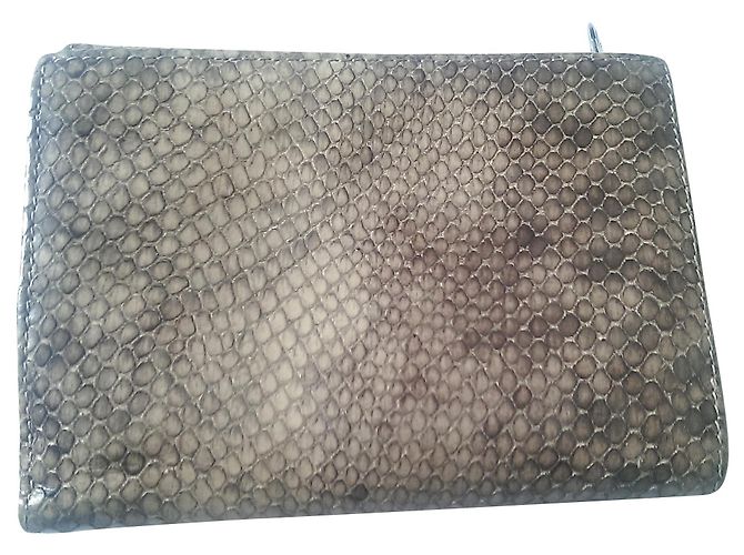 Cartera Furla de Piel Efecto Cocodrilo Marrón Beige Castaño - vista 2