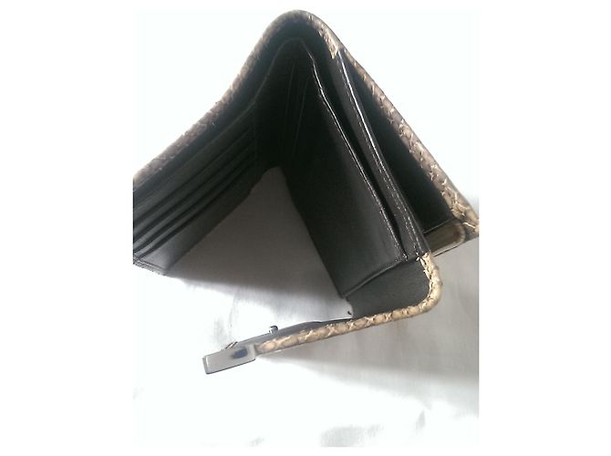Cartera Furla de Piel Efecto Cocodrilo Marrón Beige Castaño - vista 5