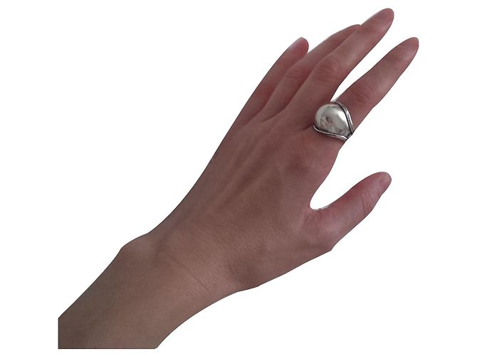 Autre Marque Modernistischer Silberring Größe 55 - Ansicht 2