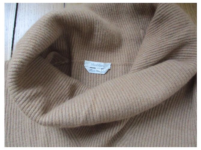 Max Mara, pull camel col bénitier,38. Caramel - vue 2