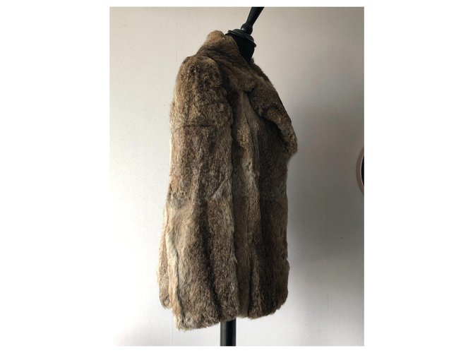 Autre Marque Abrigo de piel real echter pelz Beige Marrón claro - vista 2