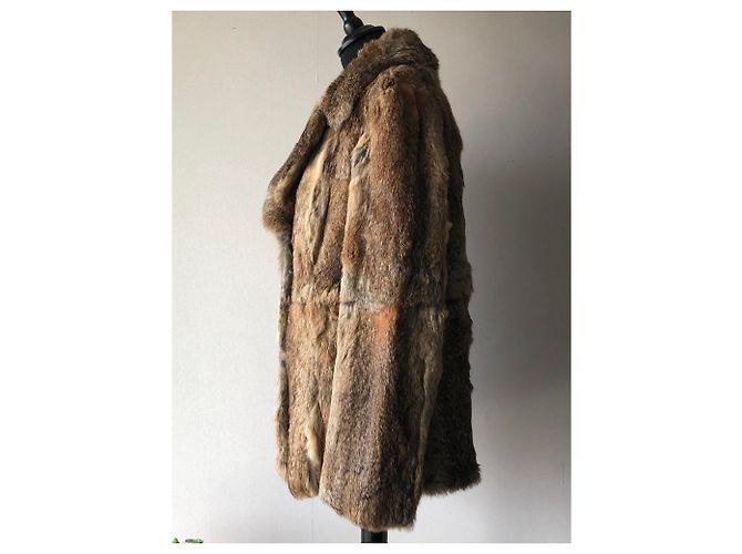 Autre Marque Abrigo de piel real echter pelz Beige Marrón claro - vista 5