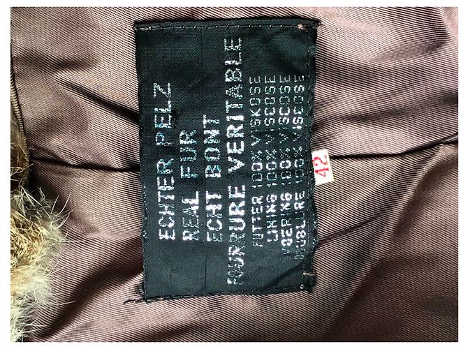 Autre Marque Abrigo de piel real echter pelz Beige Marrón claro - vista 9
