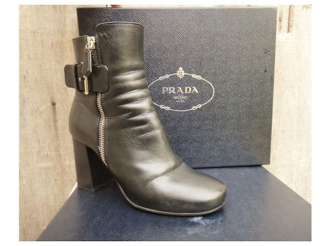 Talla de botas Prada 37, 5 con signos de desgaste Negro - vista 4