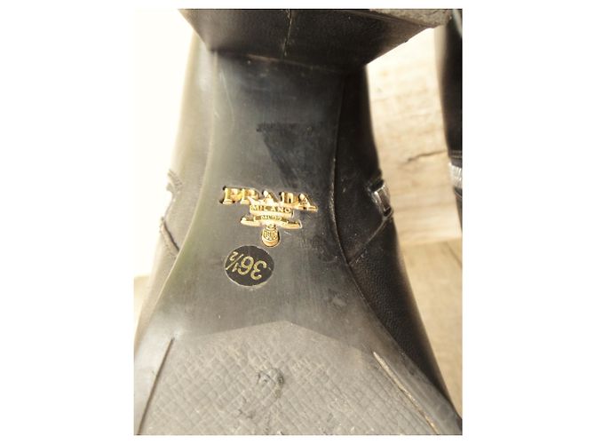 Talla de botas Prada 37, 5 con signos de desgaste Negro - vista 9