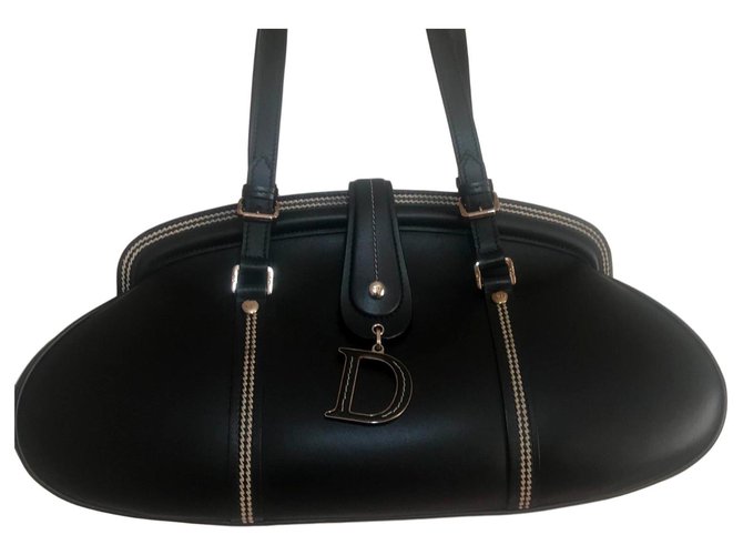 Borsa Dior Detective in pelle di agnello nera Nero - vista 2