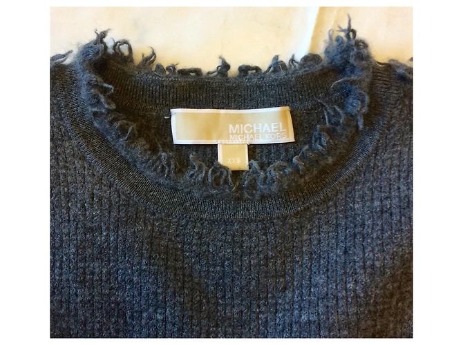Michael Kors Minikleid aus grauer Wolle - Ansicht 5