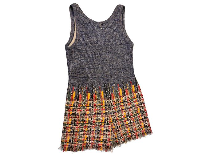 Chanel Mono mameluco de tweed de punto Azul - vista 2