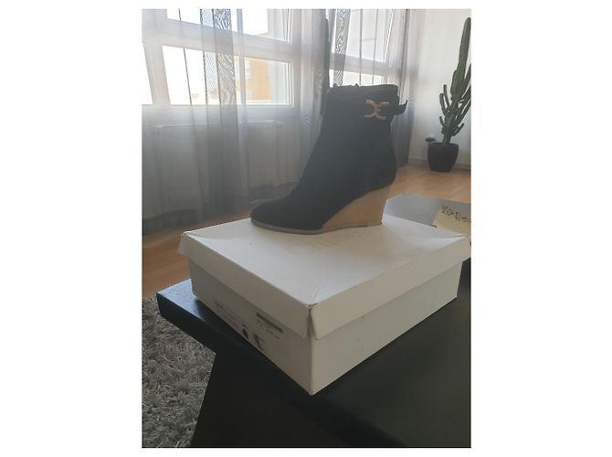 Botines Chloé de ante negro - vista 2
