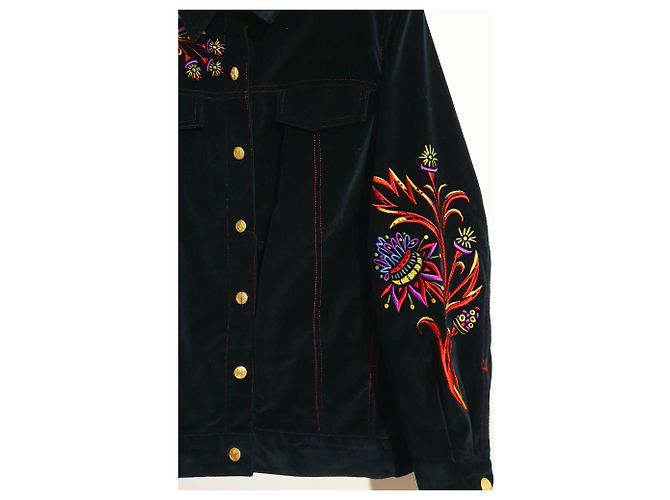 Giacca Bob Mackie Ricamata Nera Multicolore Nero - vista 2