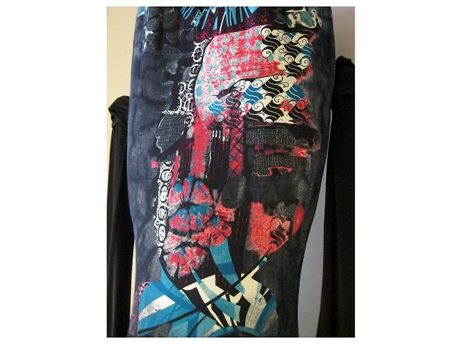 Autre Marque Save The Queen Kleid Schwarz Blau Fuchsia Fuschia - Ansicht 6