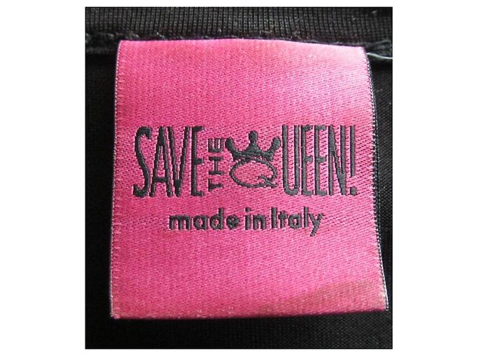 Autre Marque Save The Queen Kleid Schwarz Blau Fuchsia Fuschia - Ansicht 7