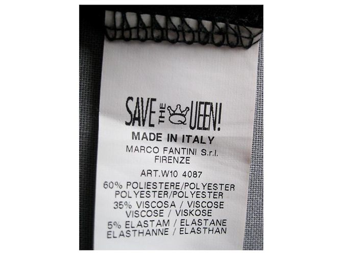 Autre Marque Save The Queen Kleid Schwarz Blau Fuchsia Fuschia - Ansicht 8