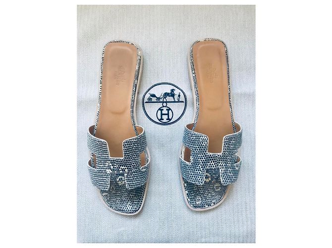 Hermès Oran Lizard Ombre Grigio - vista 3