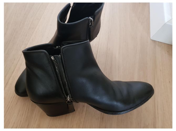 Stivaletti Giuseppe Zanotti in pelle nera 37 Nero - vista 4