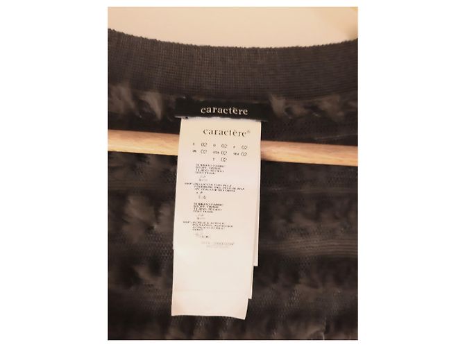 Autre Marque Cardigã Signed Caractère de pele de coelho cinza Tamanho 2 - vista 2