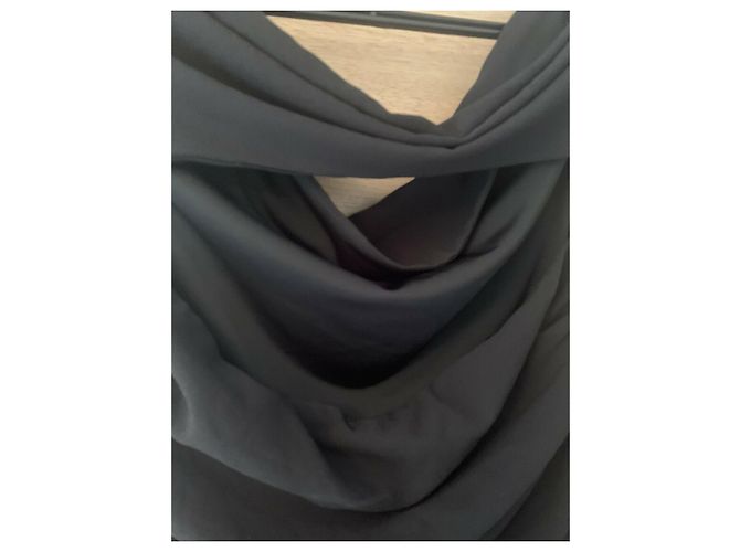 Mini abito nero senza maniche Helmut Lang con dettagli arricciati - vista 6