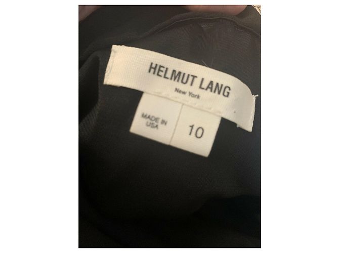 Mini abito nero senza maniche Helmut Lang con dettagli arricciati - vista 7