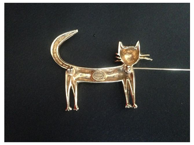 Autre Marque Spilla Gatto Madeline Workshops Jean Cocteau Oro D'oro - vista 3