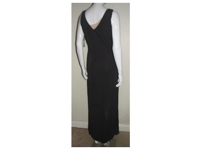 Halston Heritage Rauchgraues Maxikleid - Ansicht 2