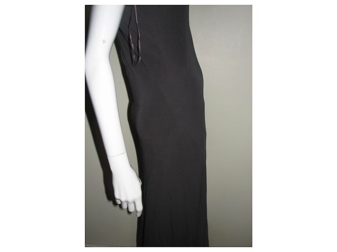 Halston Heritage Rauchgraues Maxikleid - Ansicht 4