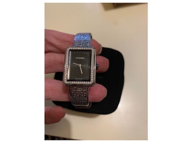 Boyfriend Chanel FREUND-TWEED-DIAMANTEN Silber - Ansicht 2