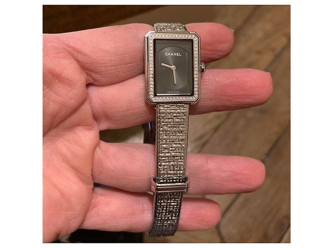 Boyfriend Chanel FREUND-TWEED-DIAMANTEN Silber - Ansicht 7