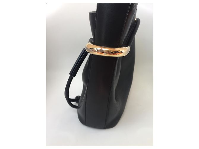 Borsa a secchiello Chloé Emma in pelle nera Nero - vista 2