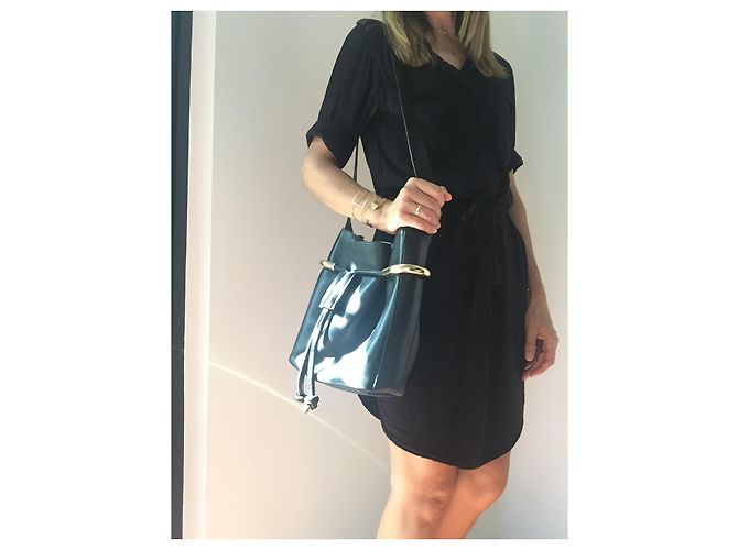 Borsa a secchiello Chloé Emma in pelle nera Nero - vista 6