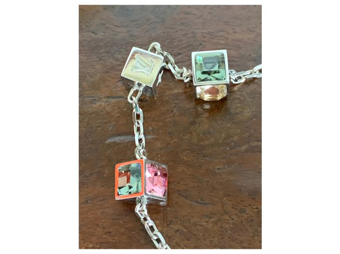 Bracciale Louis Vuitton argento e cristallo - vista 4