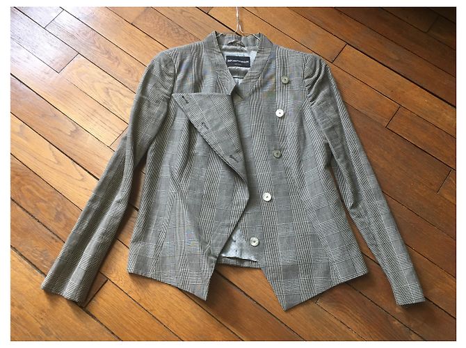 Emporio Armani Superb short structured jacket Grey - view 4