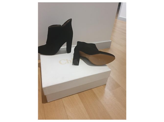 Stivaletti Chloé in camoscio nero - vista 3