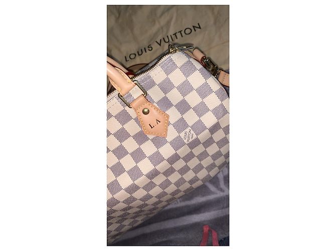 Speedy Louis Vuitton Correa de hombro rápida Beige - vista 2
