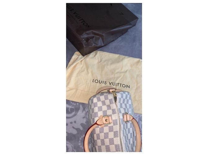 Speedy Louis Vuitton Correa de hombro rápida Beige - vista 4