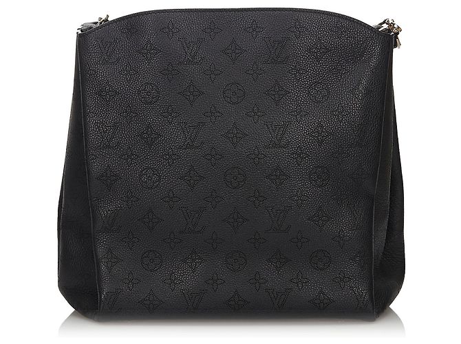 Louis Vuitton Black Mahina Babylone PM Negro - vista 3