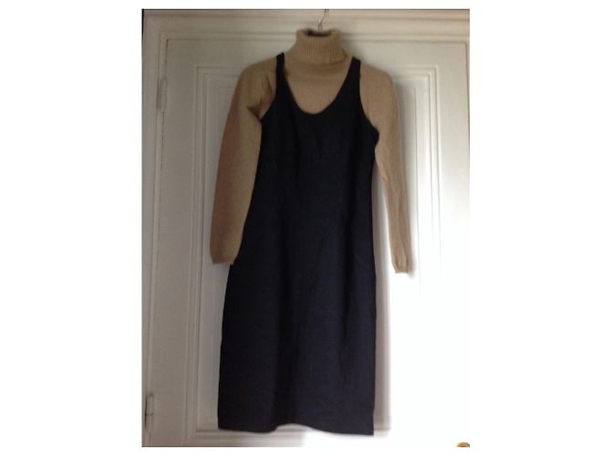 Vestido negro Karl Lagerfeld de algodón y elastano - vista 3