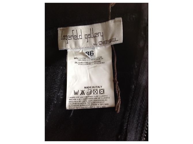 Vestido negro Karl Lagerfeld de algodón y elastano - vista 5