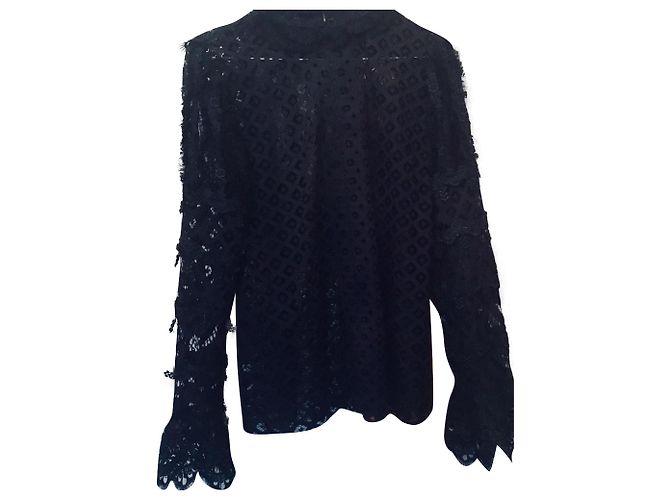 Anna Sui Bluse aus schwarzer Spitze - Ansicht 2