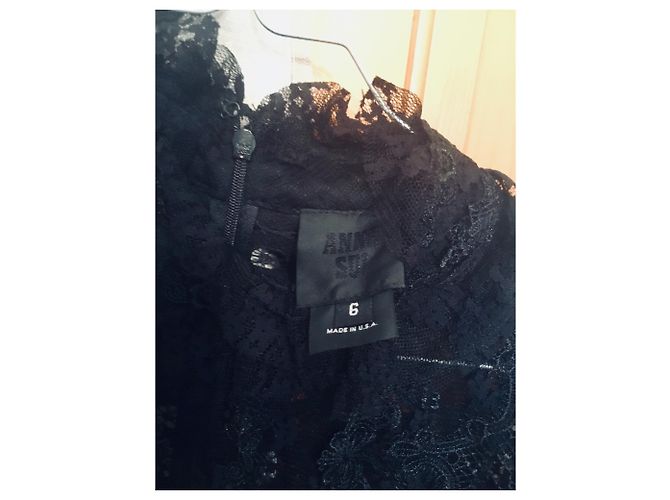 Anna Sui Bluse aus schwarzer Spitze - Ansicht 3
