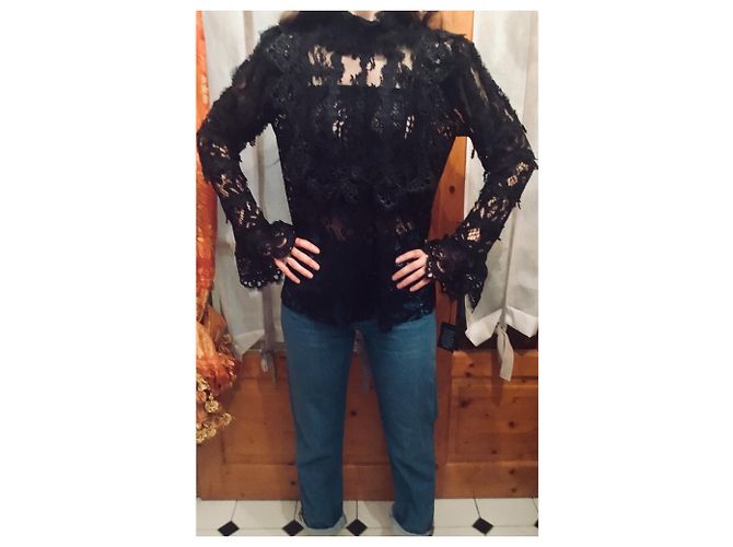 Anna Sui Bluse aus schwarzer Spitze - Ansicht 4
